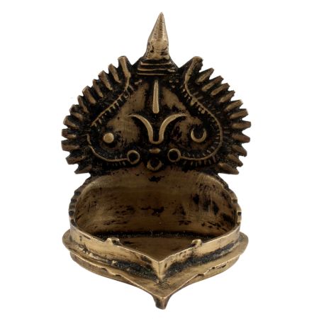 Hindu Laxmi  Brass Oil Lamp Ethnic Ritual Lamp